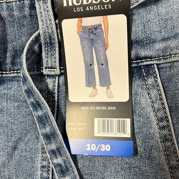 New Hudson Women’s Wide Leg Belted Jean - Picture 6 of 8
